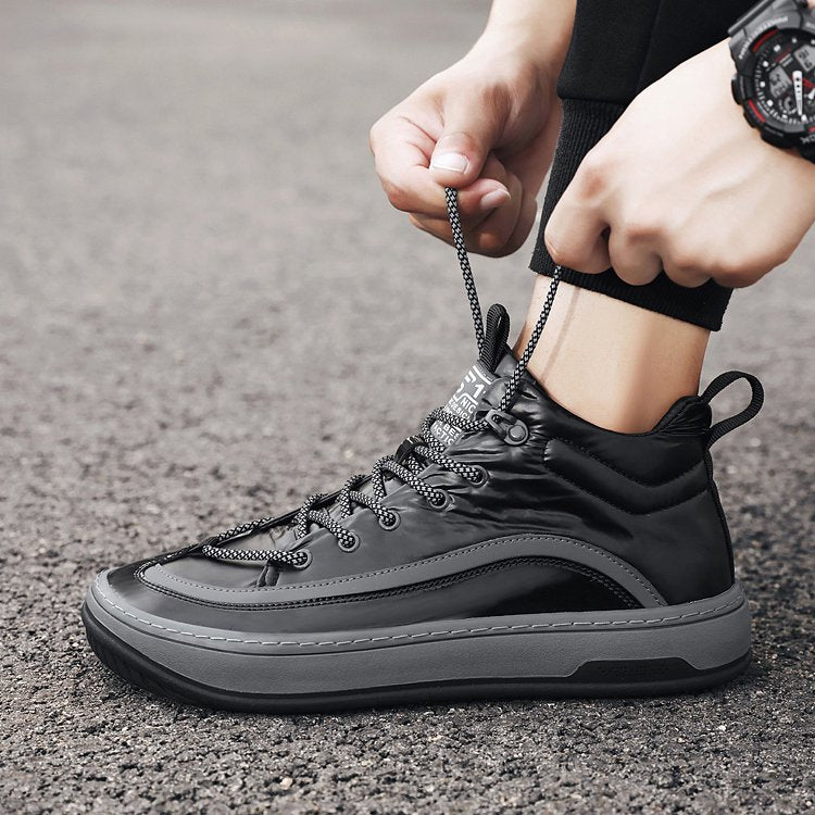 【カジュアルスニーカー】撥水アッパー、フィット感抜群、ゴムアウトソール、通気性が良い、豚革インソール