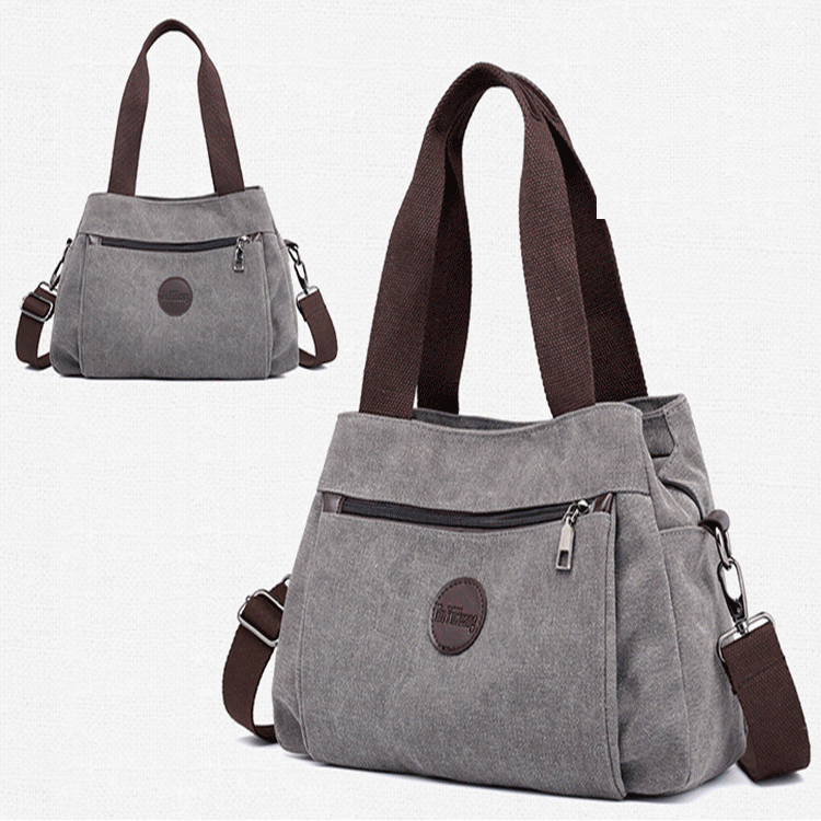 【キャンバスバッグ】大容量収納 5色&3way 使いキャンバス生地 これ1点でお出かけを楽にしよう!