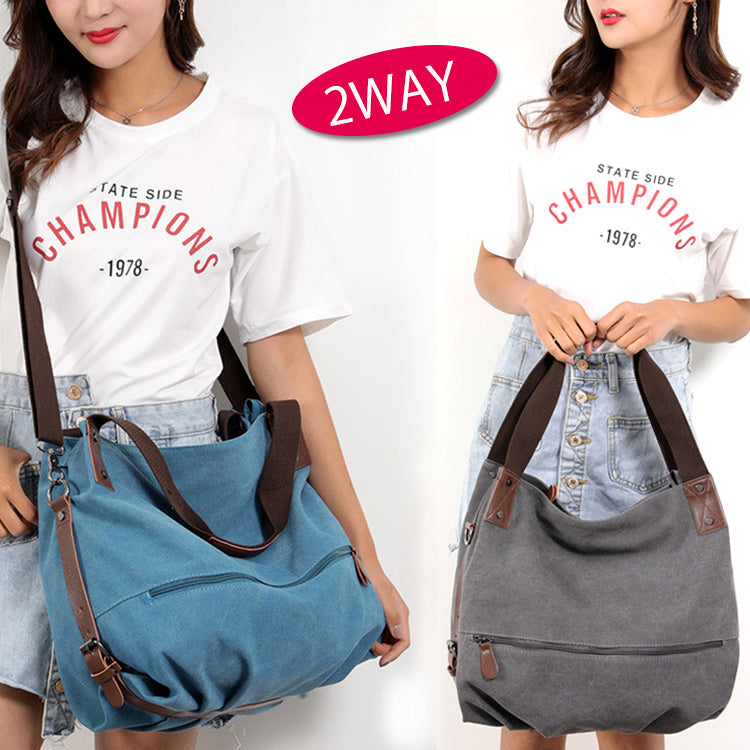 【2WAYショルダーバッグ】夏　柔らかで馴染みやすい　通気性　丈夫で長持ち　超大容量　多機能　合わせやすい
