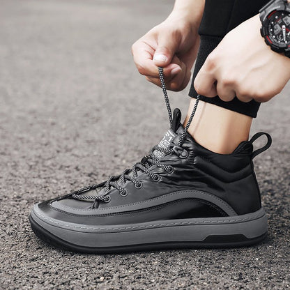 【カジュアルスニーカー】撥水アッパー、フィット感抜群、ゴムアウトソール、通気性が良い、豚革インソール